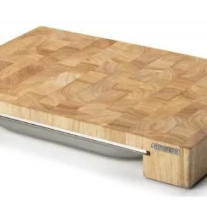 Continenta Schneidebrett Aus Gummibaum Stirnholz Mit Schublade 48 X 32,5 X 6 Cm 8