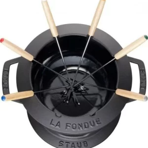 Staub Fondueset Aus Gusseisen In Schwarz 20 Cm / 12,5 Cm / 11,6 Cm / 2,3 L 11