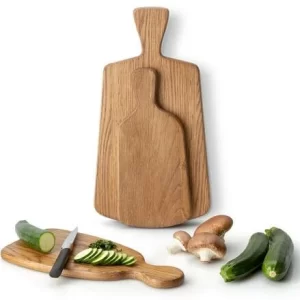 Continenta Schneidebrett Aus Eichenholz Mit Griff 34,5 X 16,5 X 1,5 Cm 13