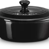 Le Creuset Mini Cocotte Oval In Schwarz 17