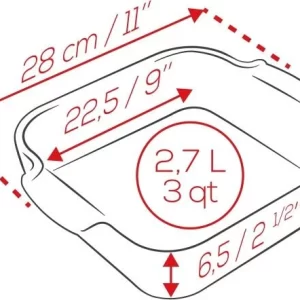 Appolia Auflaufform Quadratisch In Rot 21 Cm / 1,1 Liter 31