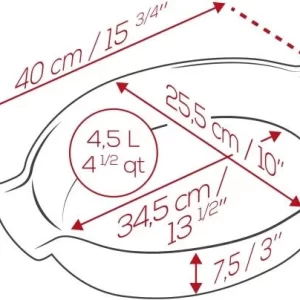 Appolia Auflaufform Oval In Blau 31 Cm Länge 15