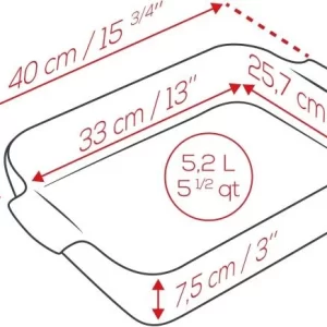 Appolia Auflaufform Rechteckig In Rot 22 Cm / 0,85 Liter 30