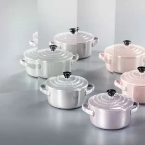 Le Creuset Mini Cocotte In Chiffon Pink Metallic 10